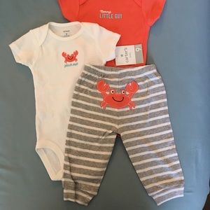 New Carter’s Crab Pant Set